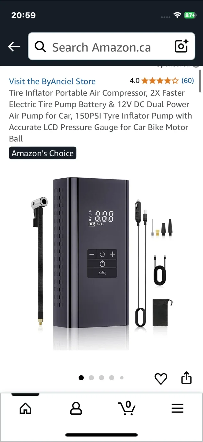 *Brand New*Tire Inflator Portable Air Compressor image indicator(8)