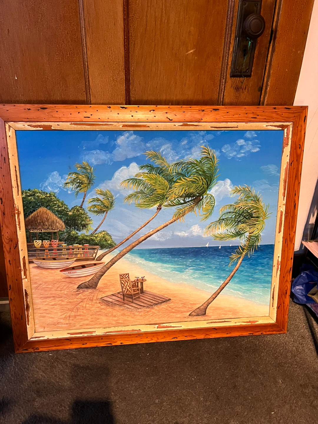 Palm tree picture frame