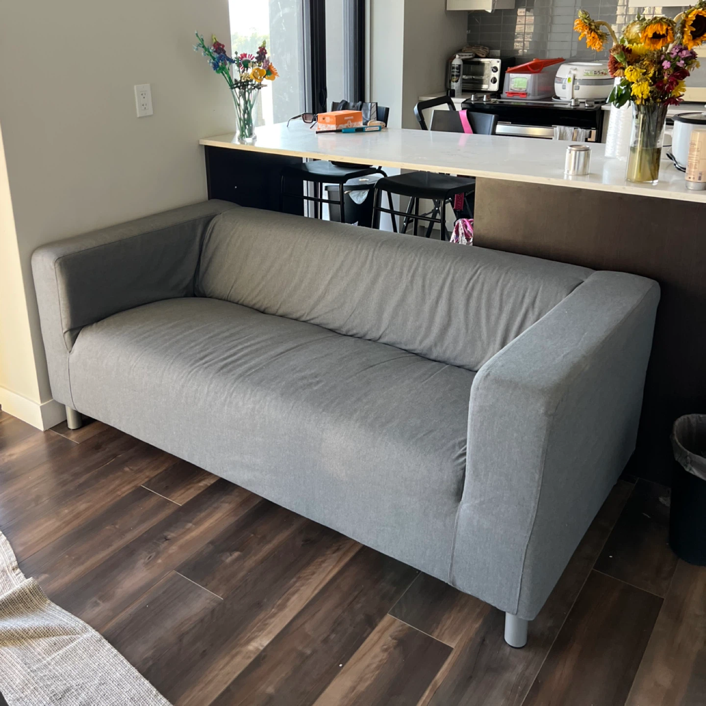 IKEA KLIPPAN Grey Sofa / Love Seat - photo 2