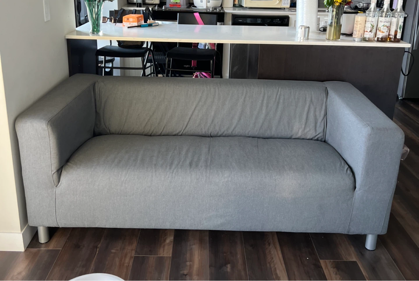 IKEA KLIPPAN Grey Sofa / Love Seat - photo 3
