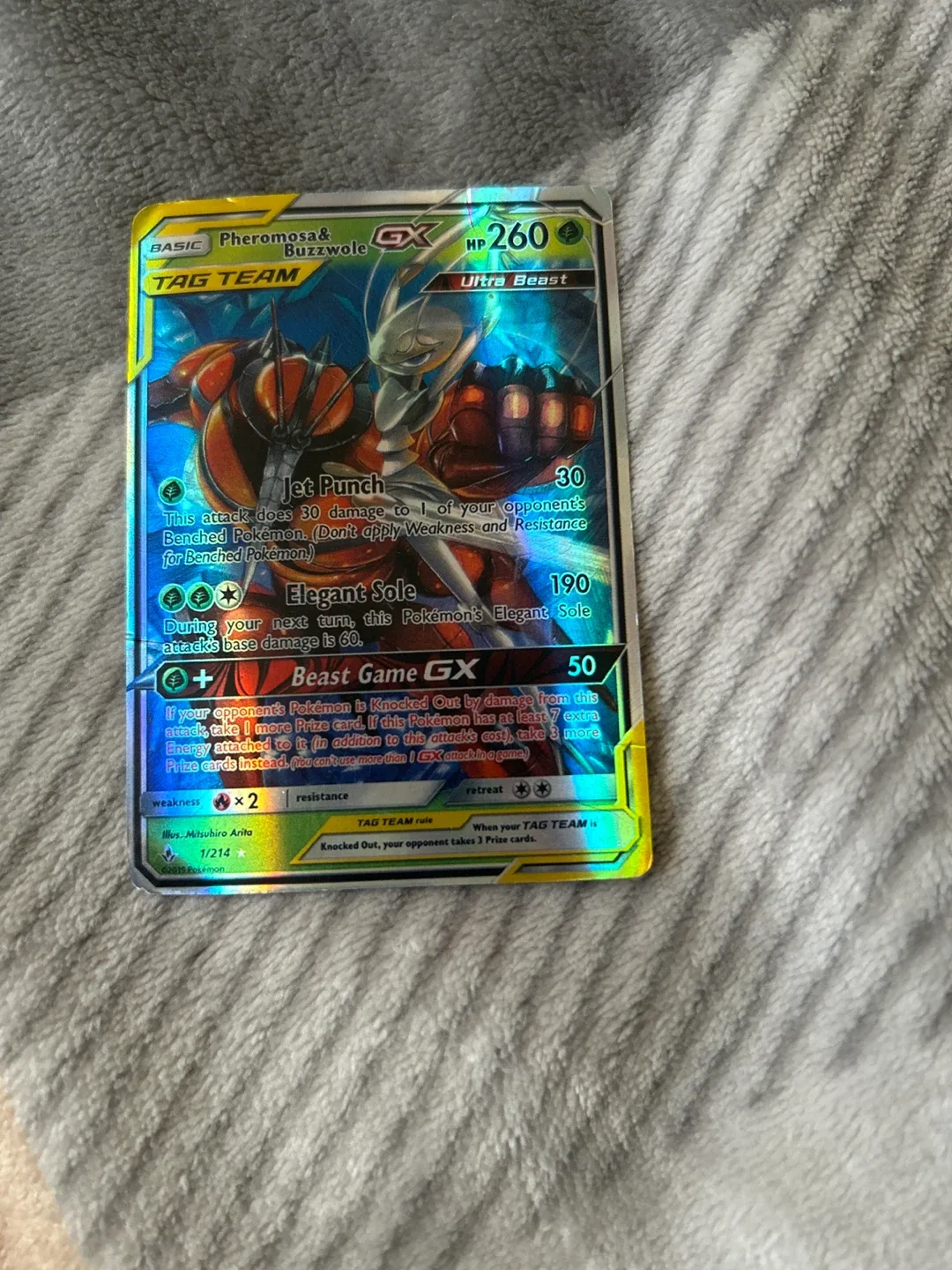 Pheromosa & Buzzwole GX Pokemon Card