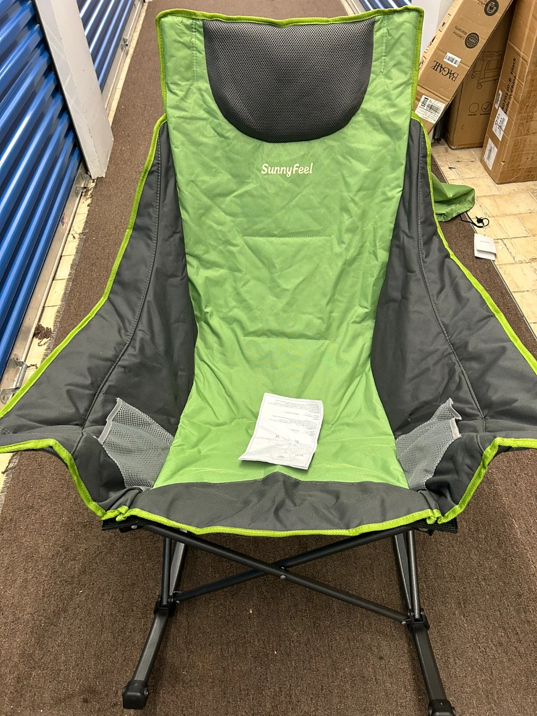 SunnyFeel AC2026 Camping Rocking Chair - Green/Grey - photo 2