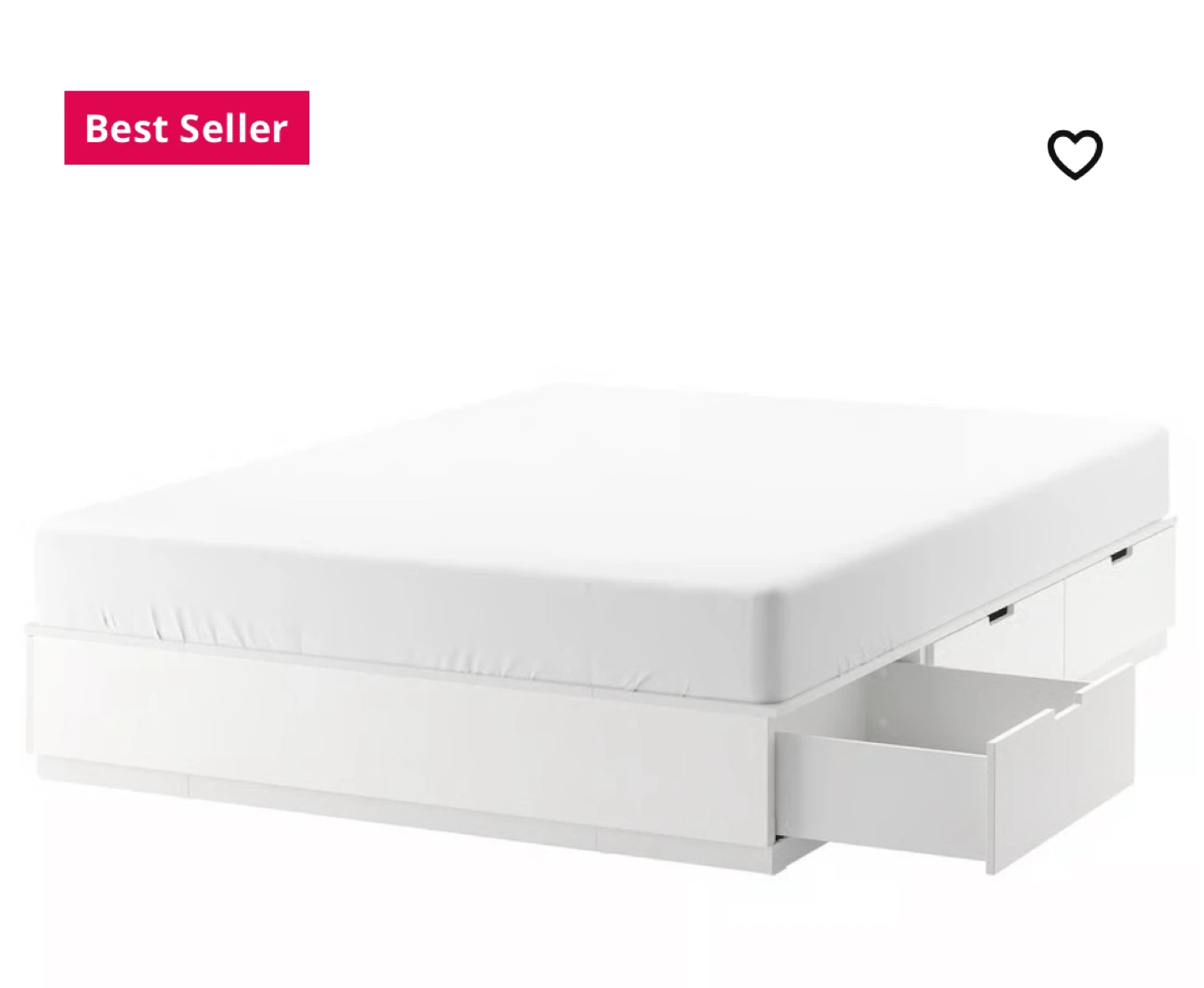 IKEA Nordli Queen Bed Frame with Storage and mattress - photo 2