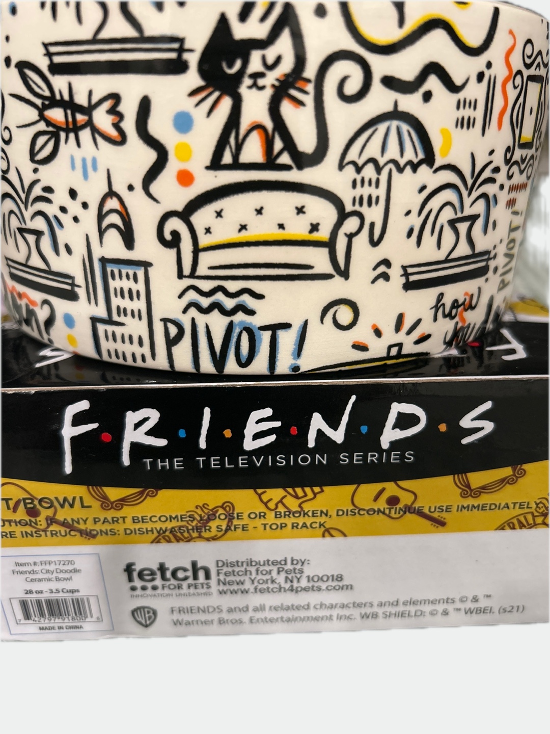 Friends TV Series Pet Bowl - 28 oz - photo 4