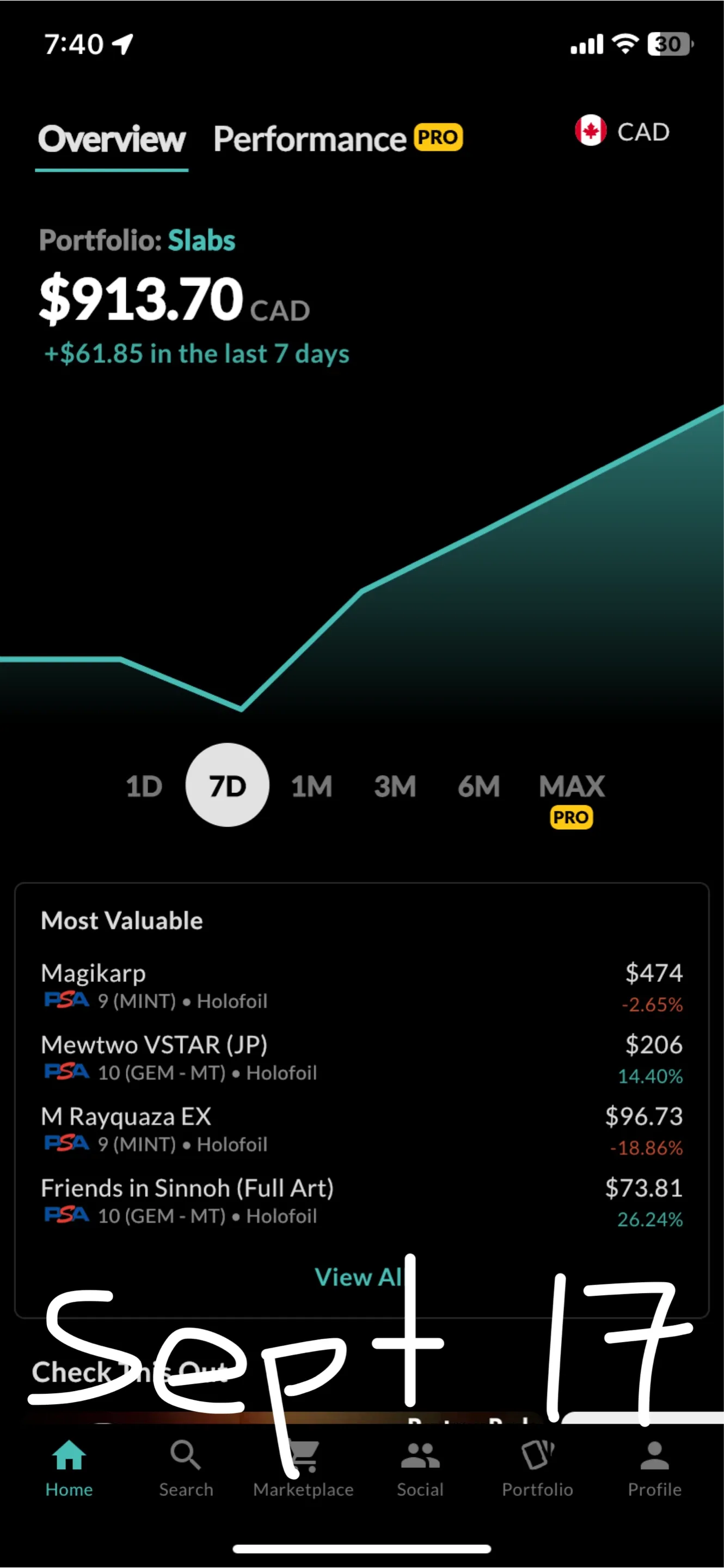 PSA Graded Pokemon Cards - Magikarp, Rayquaza, Mewtwo image indicator(10)