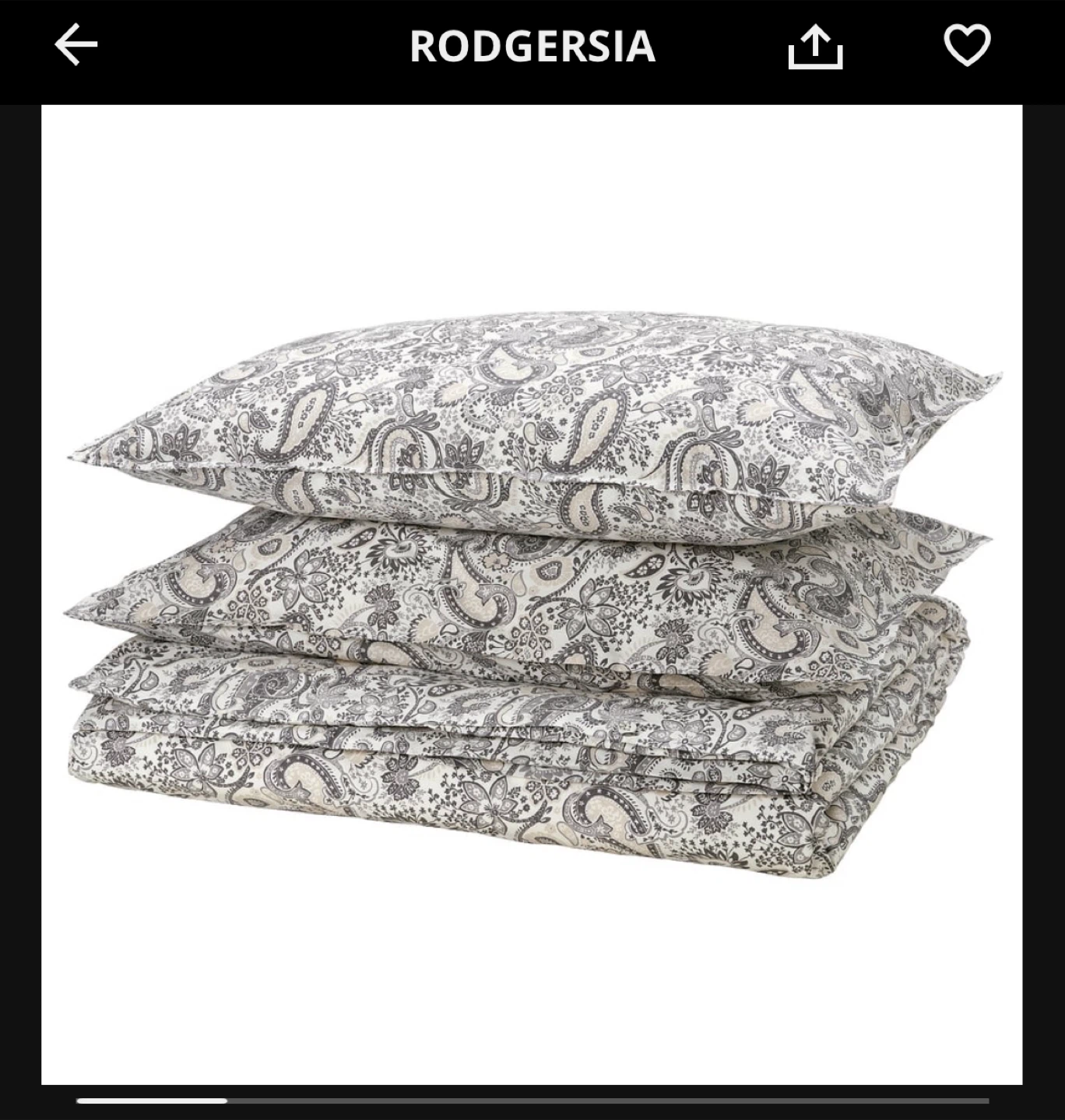 IKEA Rodgersia Floral Bedding Set - Queen size