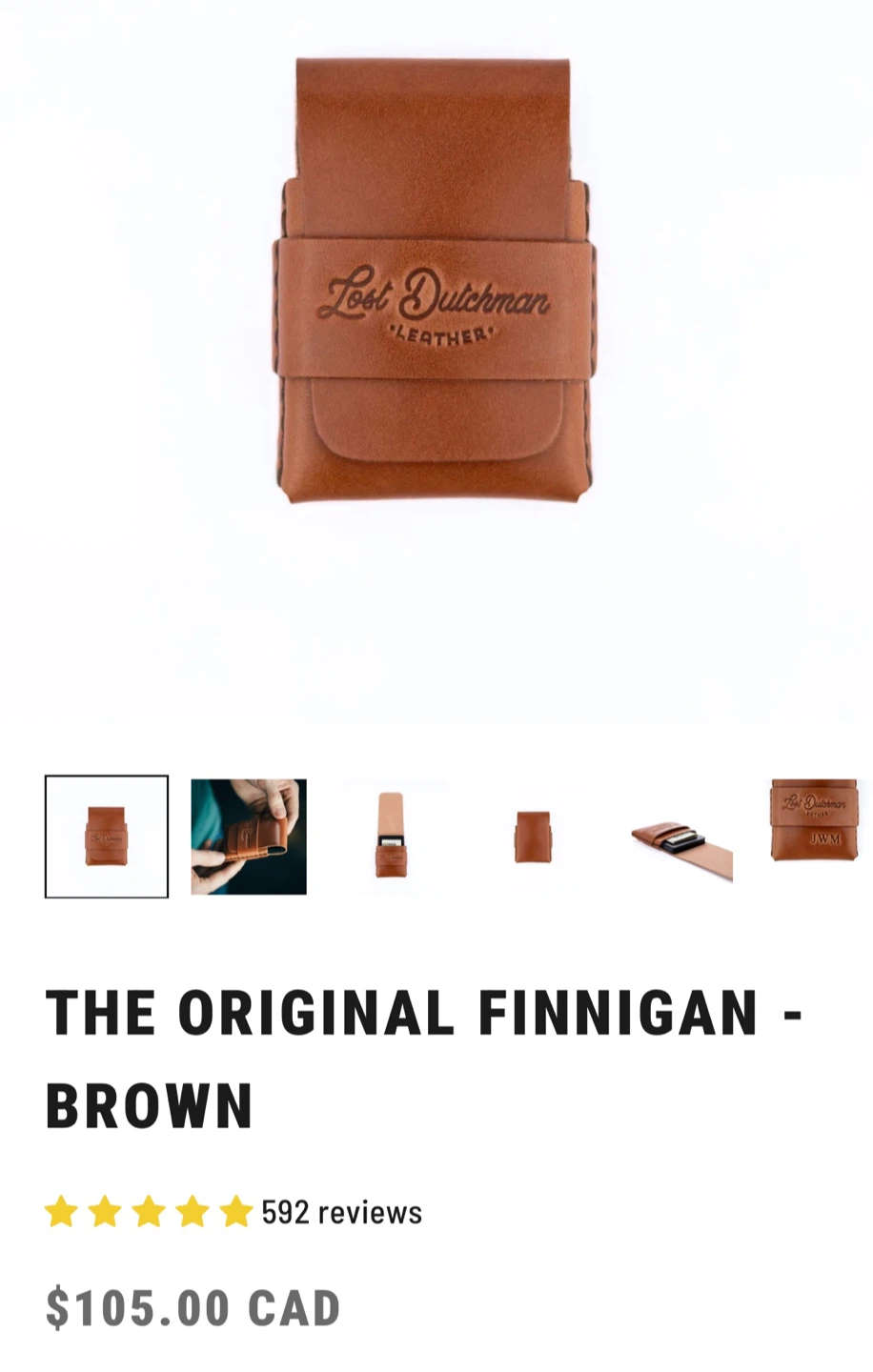Lost Dutchman Leather Finnigan Wallet - Brown - photo 2