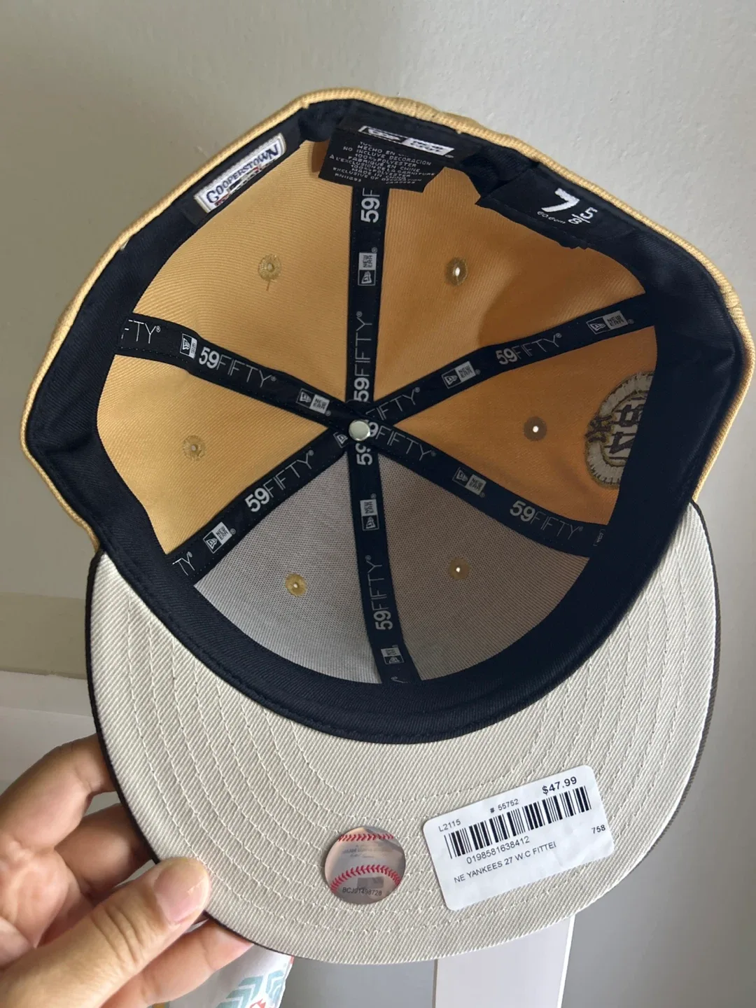 New Era NY Yankees 27 WC Fitted Hat Size 7 5/8 image indicator(3)