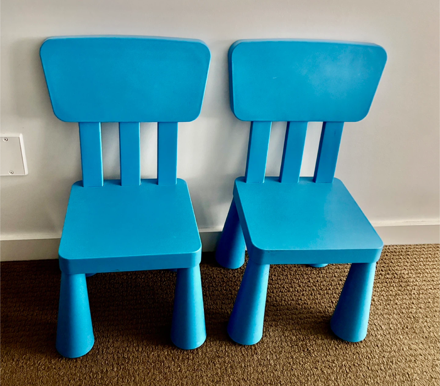 Two Blue IKEA Children’s Chair