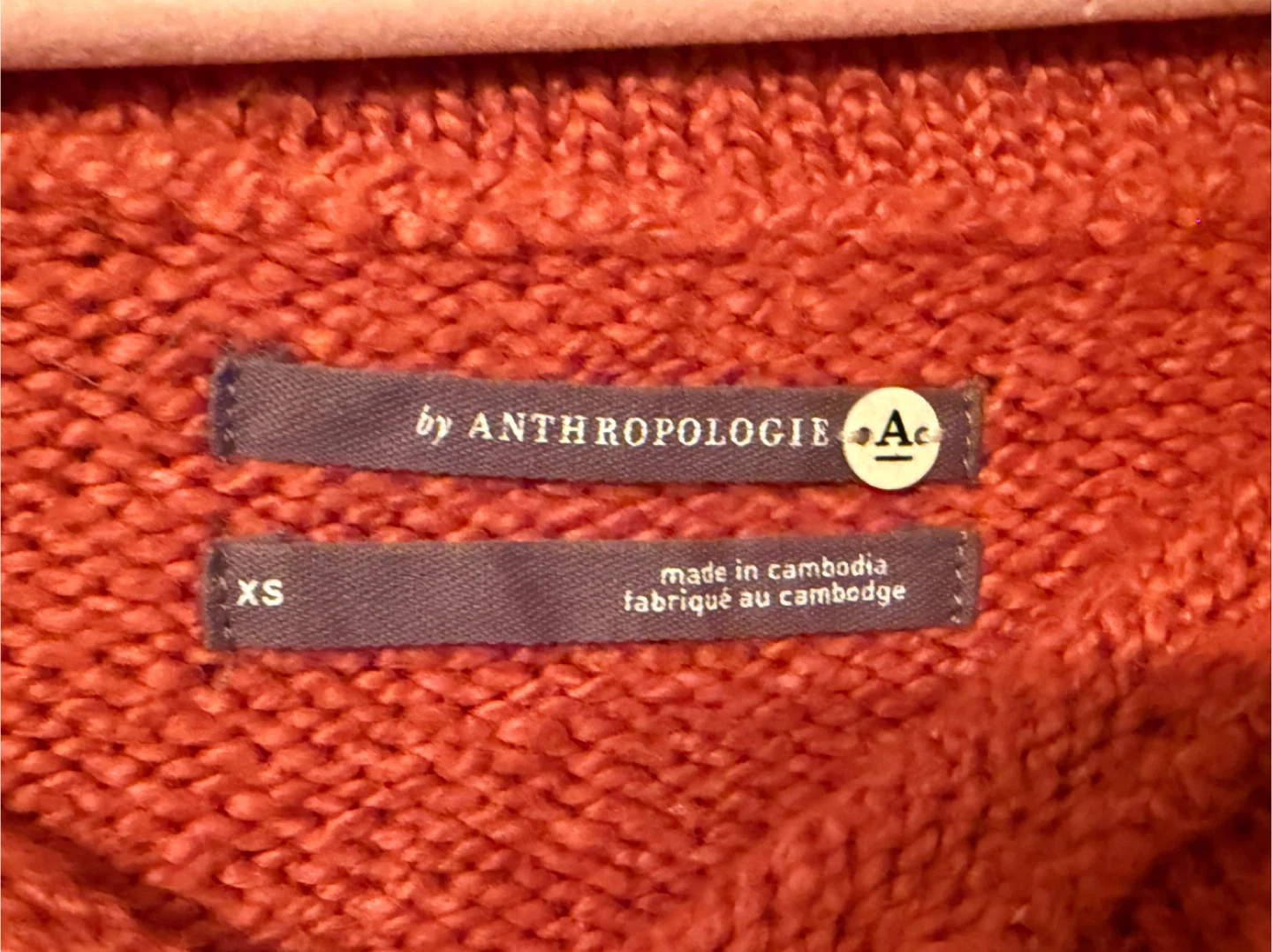 Anthropologie Burnt Orange Slouchy Long Sleeve Sweater Size XS - photo 4