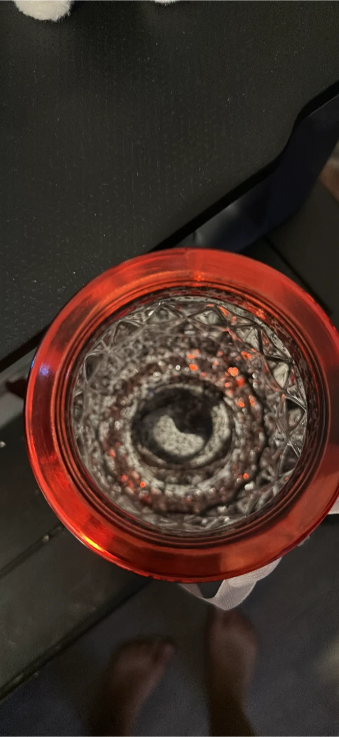 Red Glass flower vase - photo 2