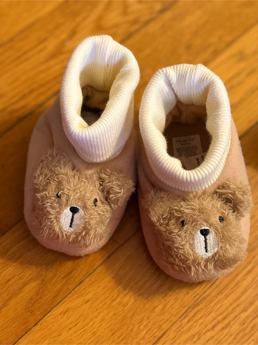 Primark Baby Slippers with Teddy Bear Design
