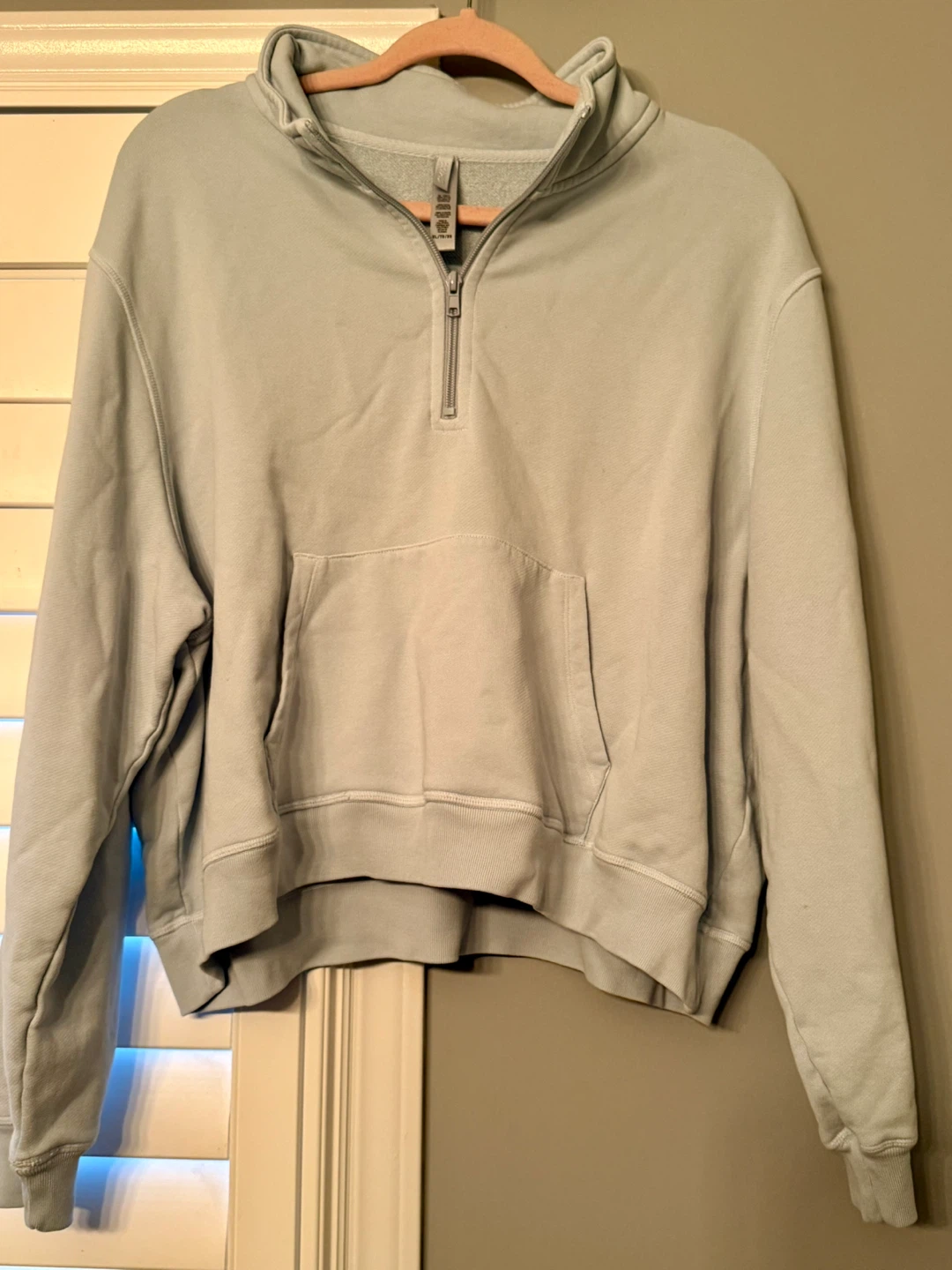 Skims Shrunken Half Zip Long Sleeve Top Size XL
