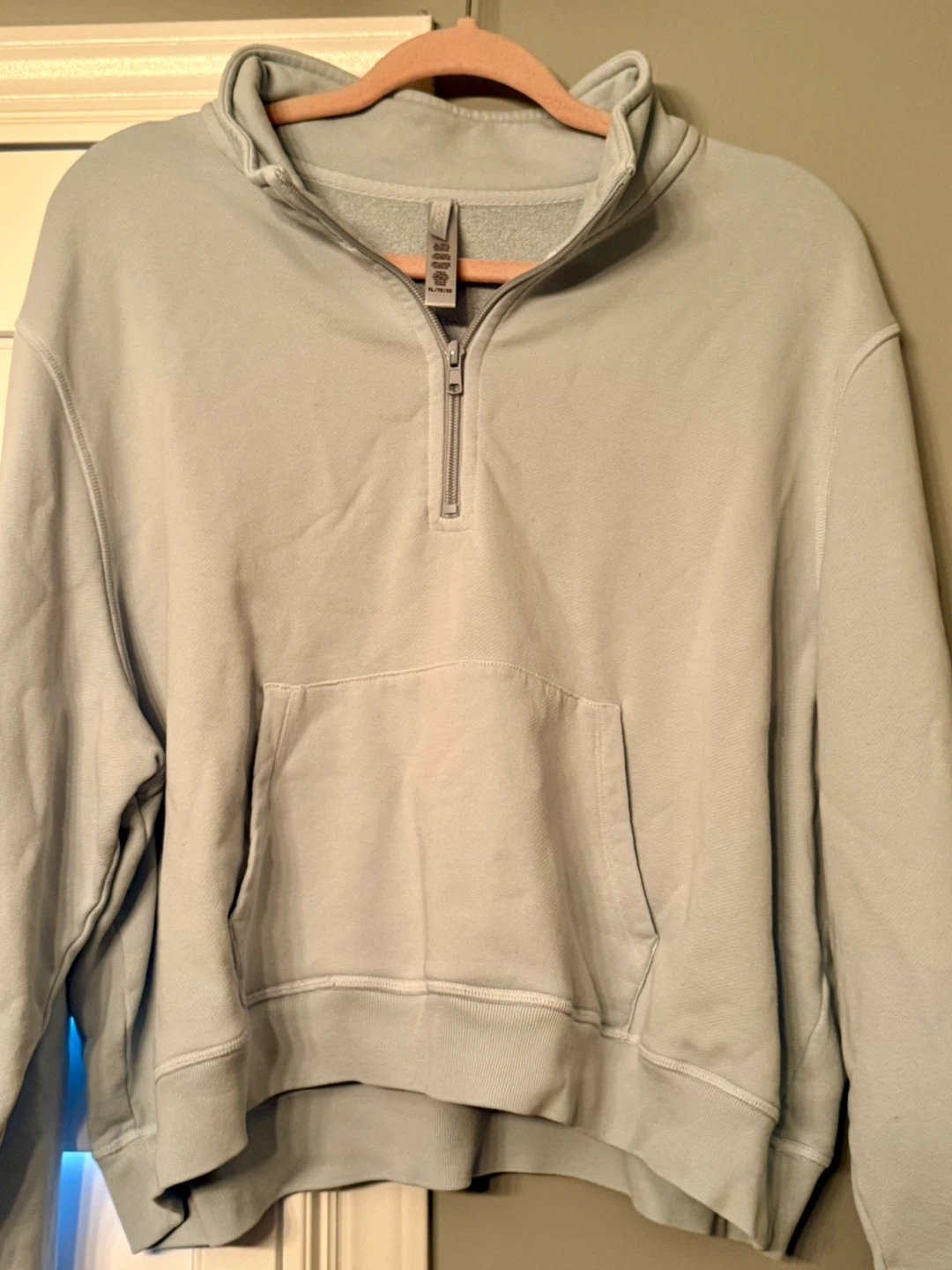 Skims Shrunken Half Zip Long Sleeve Top Size XL - photo 2