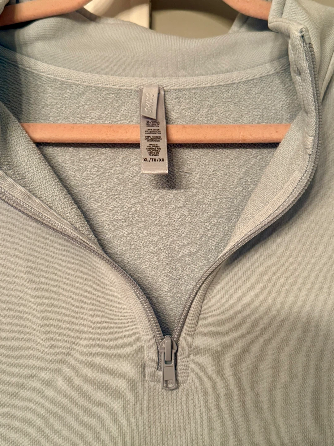 Skims Shrunken Half Zip Long Sleeve Top Size XL - photo 4