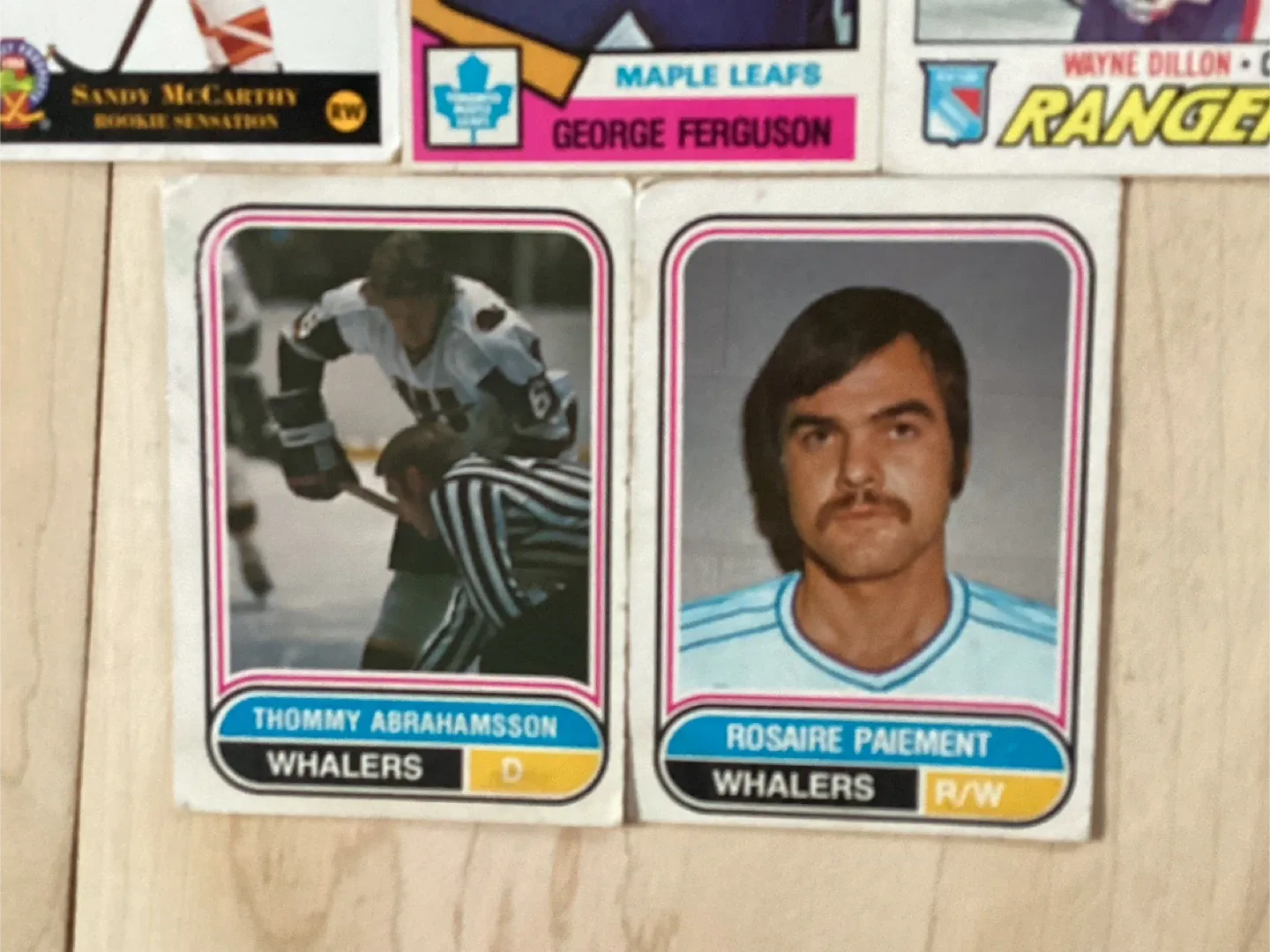 3 NHL & 2 WHA Trading Cards %’s 22,106,127,166 & 302 ! image indicator(3)