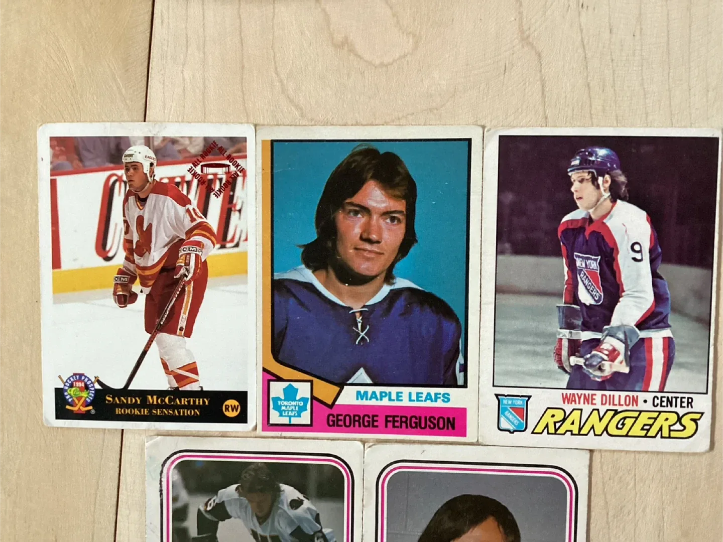 3 NHL & 2 WHA Trading Cards %’s 22,106,127,166 & 302 ! image indicator(2)