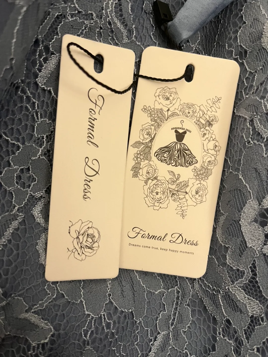 Formal Dress - Grey Lace thumbnail