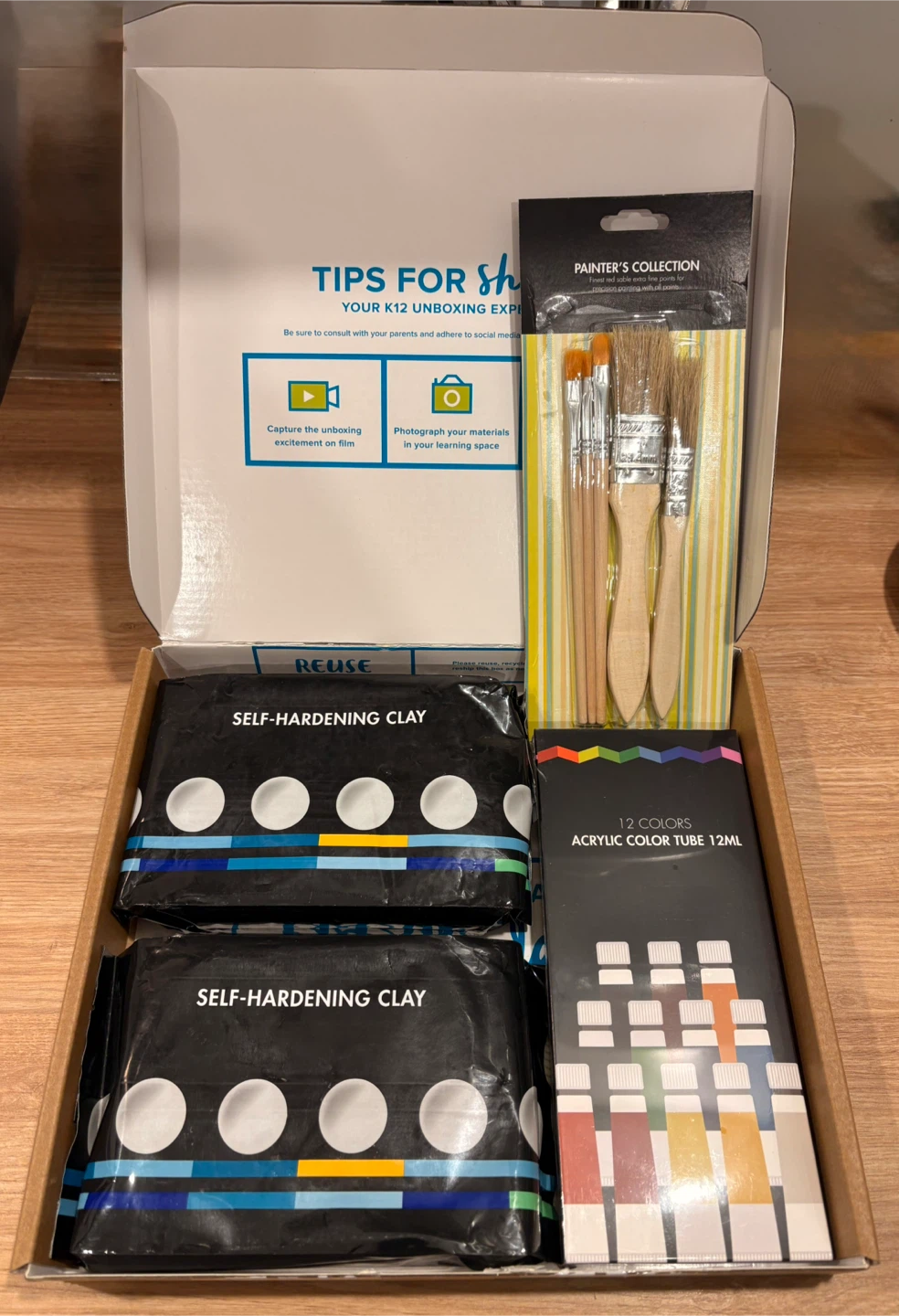 Brand New Art Supply Kit, Paints, Brushes, Clay (New) (Unopened) - photo 2