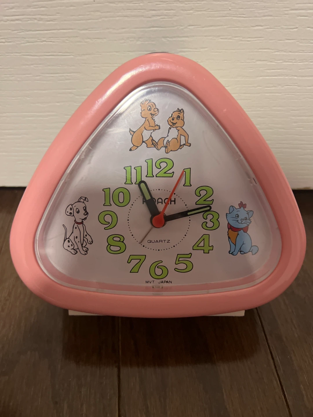 Vintage Pink Cartoon Alarm Clock