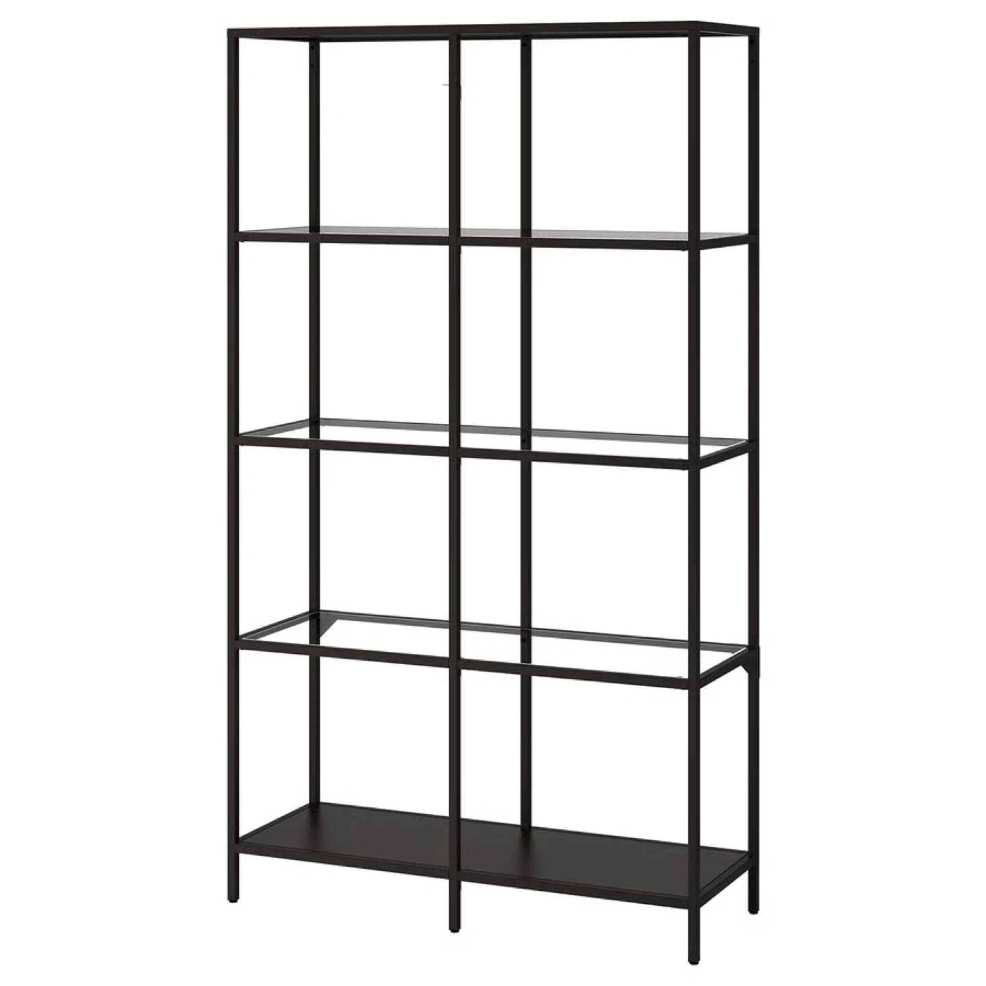 IKEA Vittsjö Shelving Unit - Black-Brown/Glass - photo 2