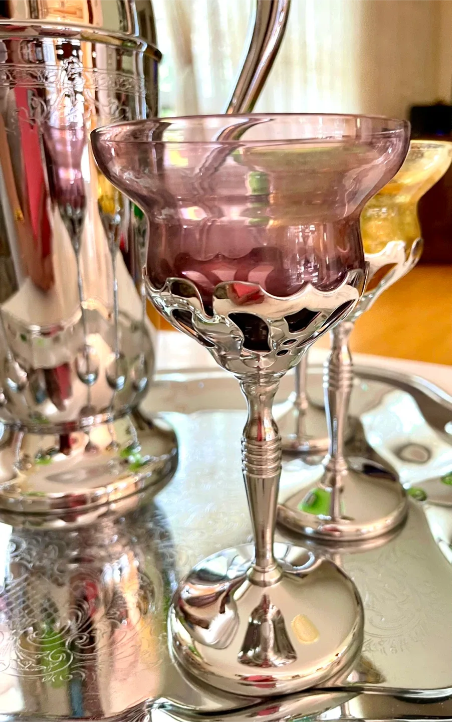 Cocktail Shaker Set with 6 Glasses & Tray  🎄🎁 image indicator(4)