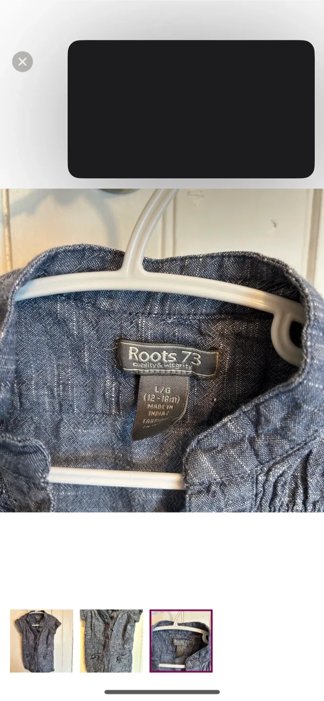 Roots 12/18m denim romper image indicator(3)