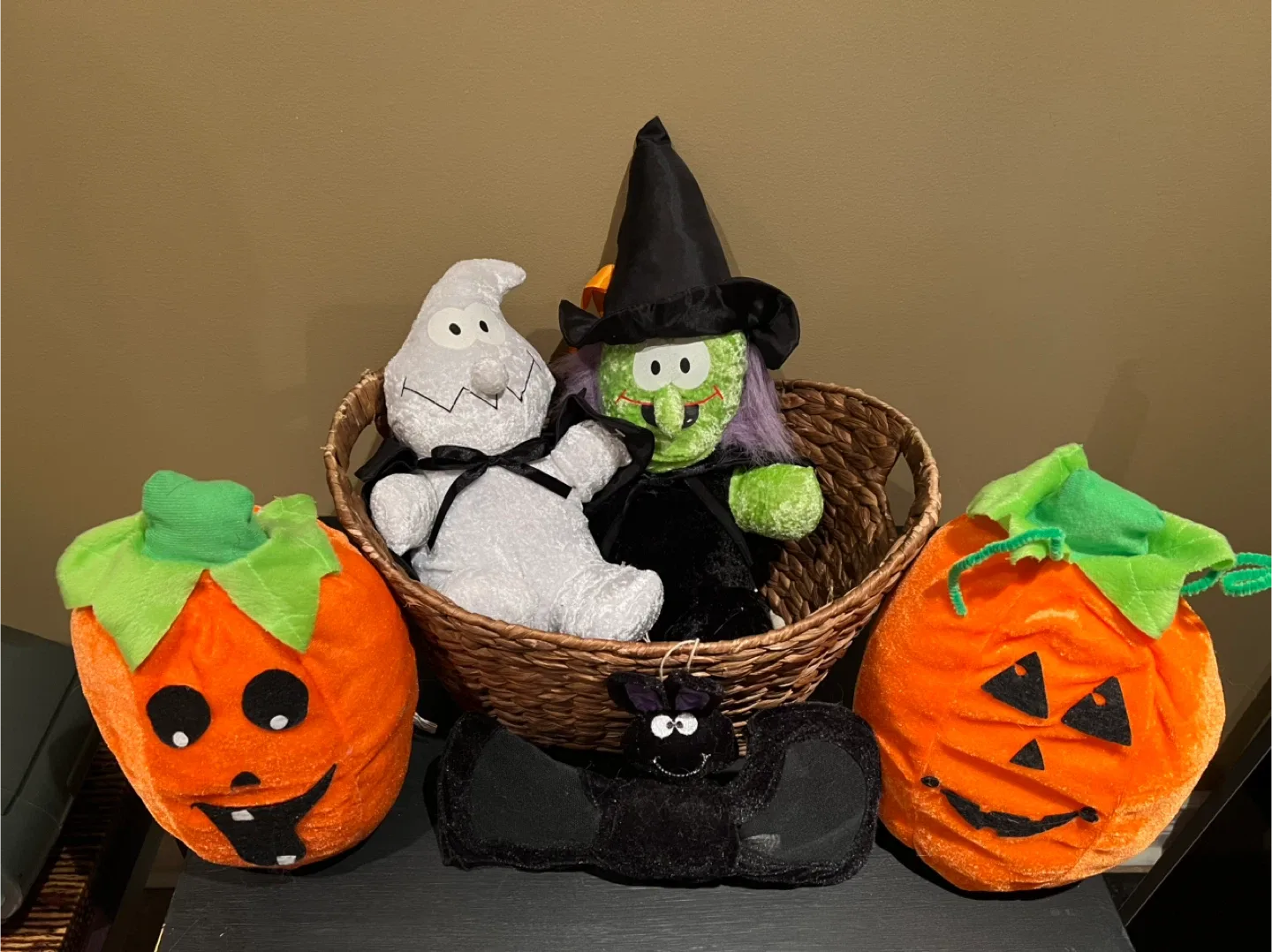 Halloween Plush Decorations - Witch, Ghost, Pumpkins & Bat thumbnail