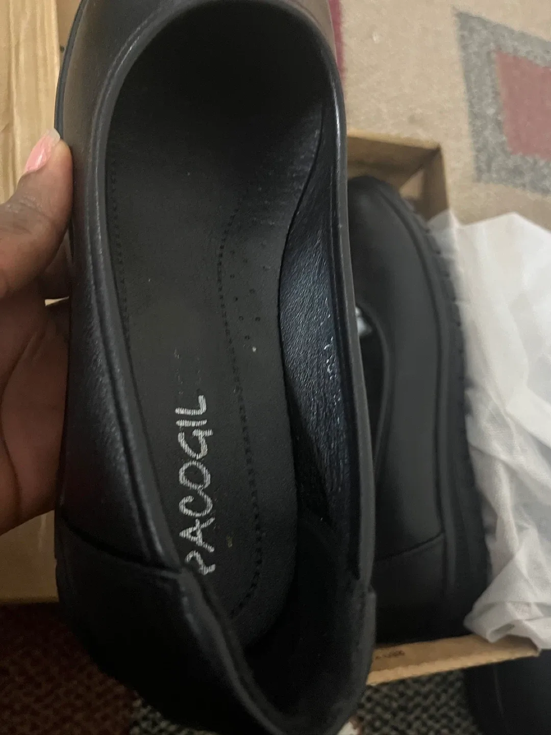 Paco Gil Black Leather Flats Size 40 (US 9) image indicator(4)