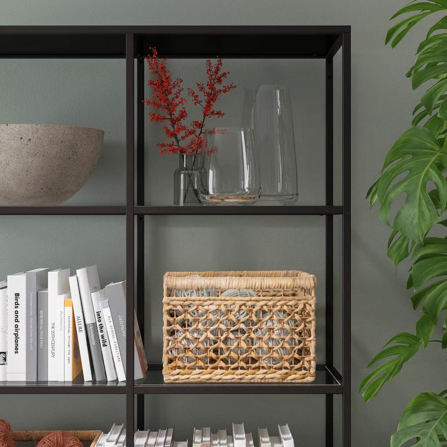 IKEA Vittsjö Shelving Unit - Black-Brown/Glass - photo 3