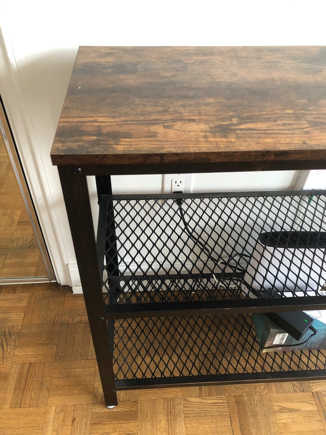 Console Table with Metal Frame & Wood Top - photo 3