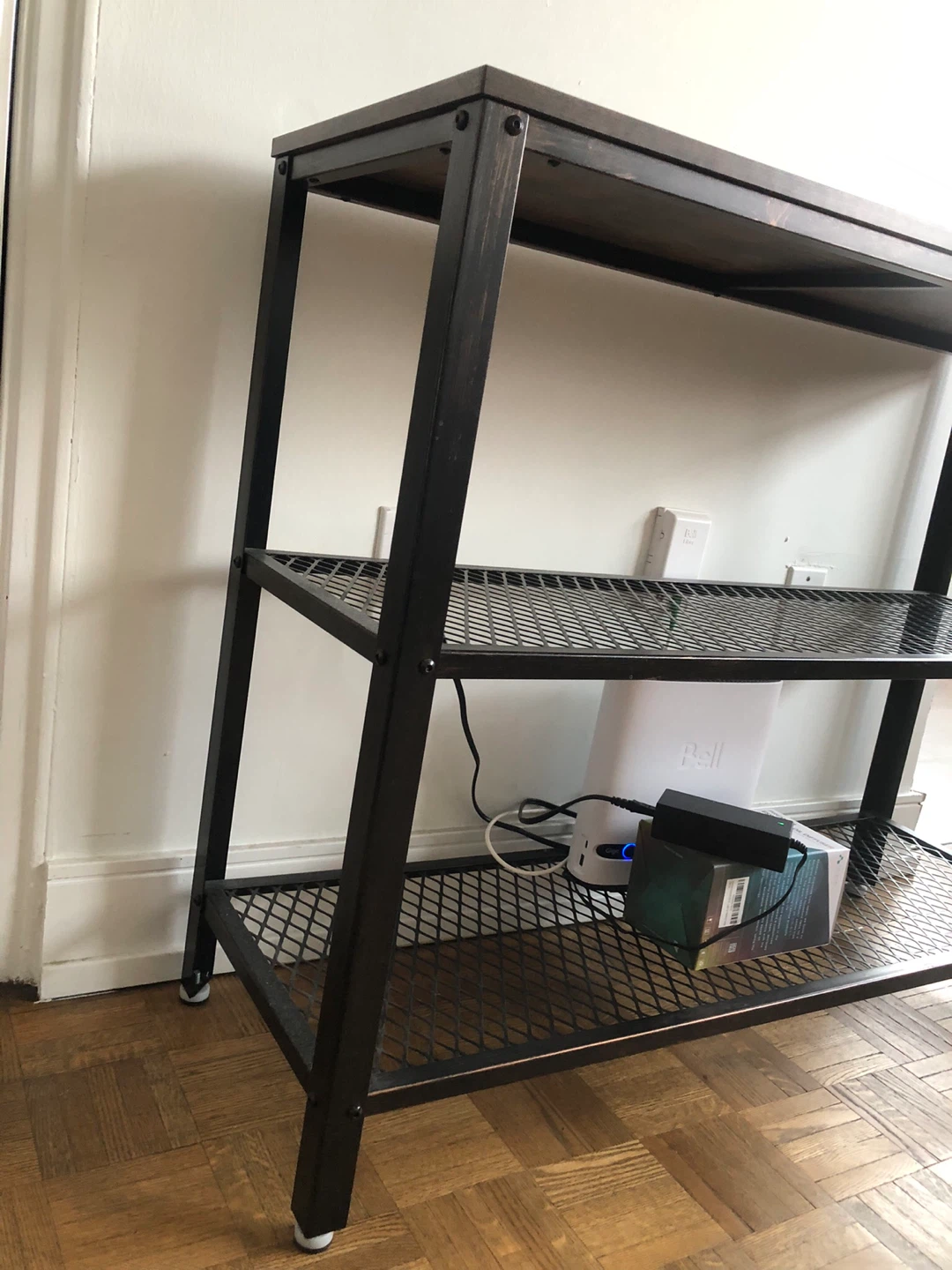 Console Table with Metal Frame & Wood Top - photo 4