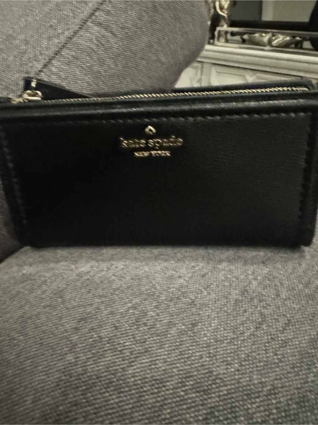 Kate Spade Black Leather Wallet thumbnail