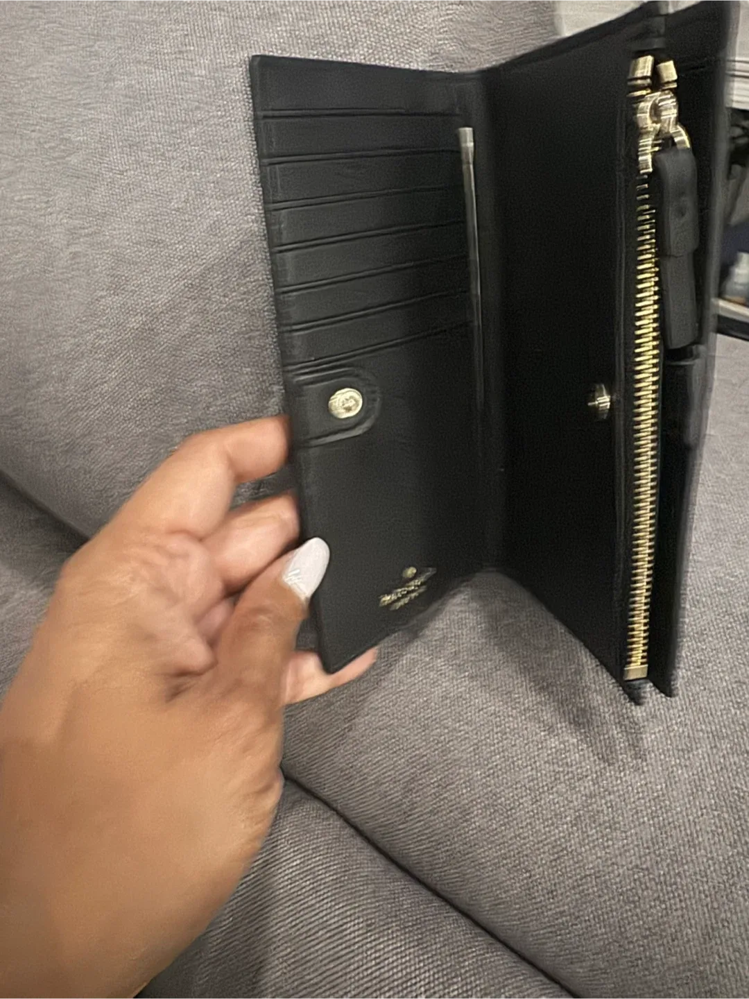 Kate Spade Black Leather Wallet image indicator(2)