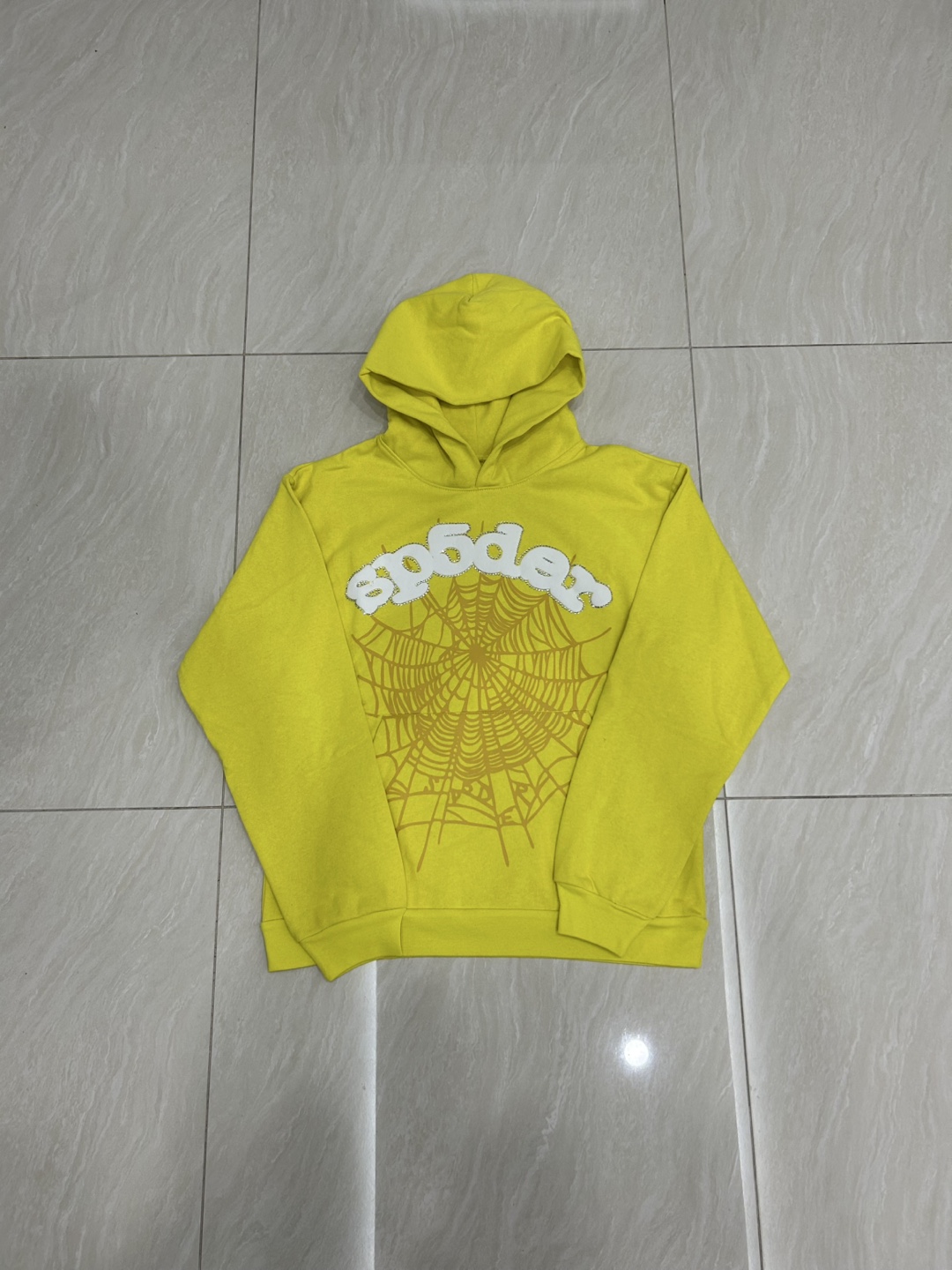 Yellow SP5DER Hoodie