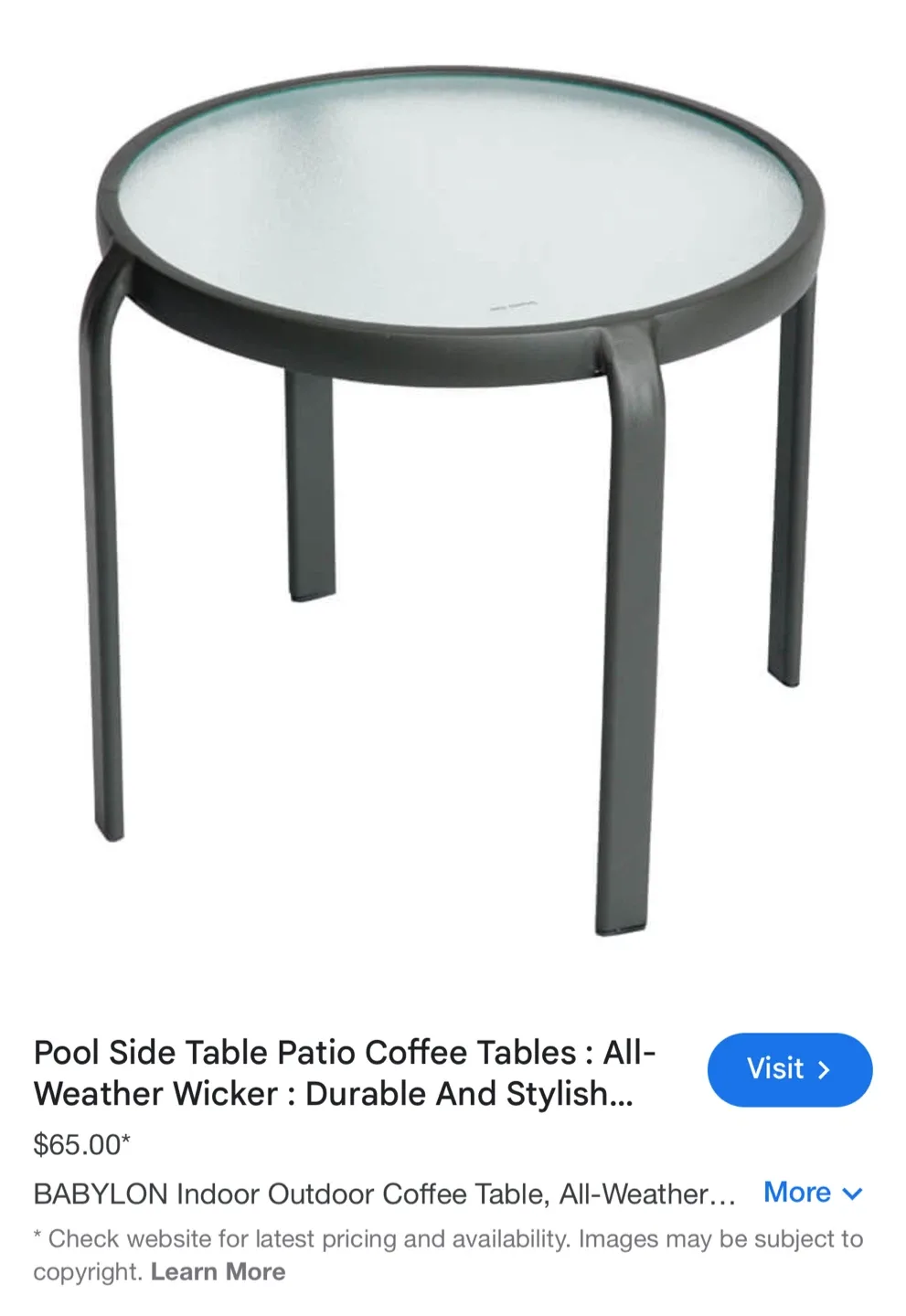 BABYLON Indoor Outdoor Coffee Table thumbnail