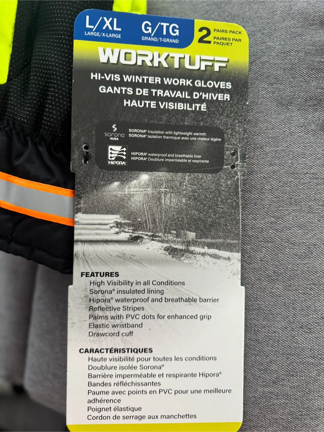 Worktuff Hi-Vis Winter Work Gloves (L/XL) image indicator(2)