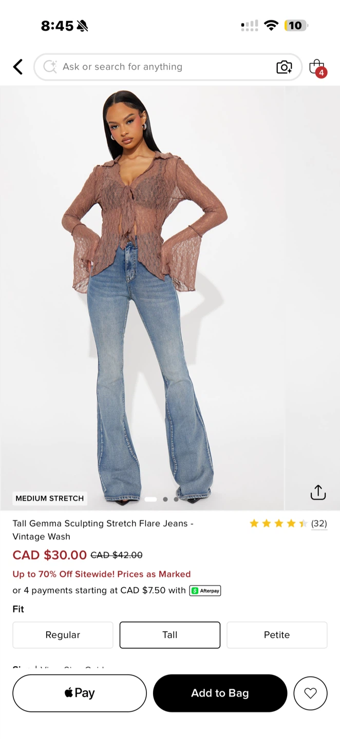 Fashion Nova Tall Gemma Flare Jeans - Vintage Wash