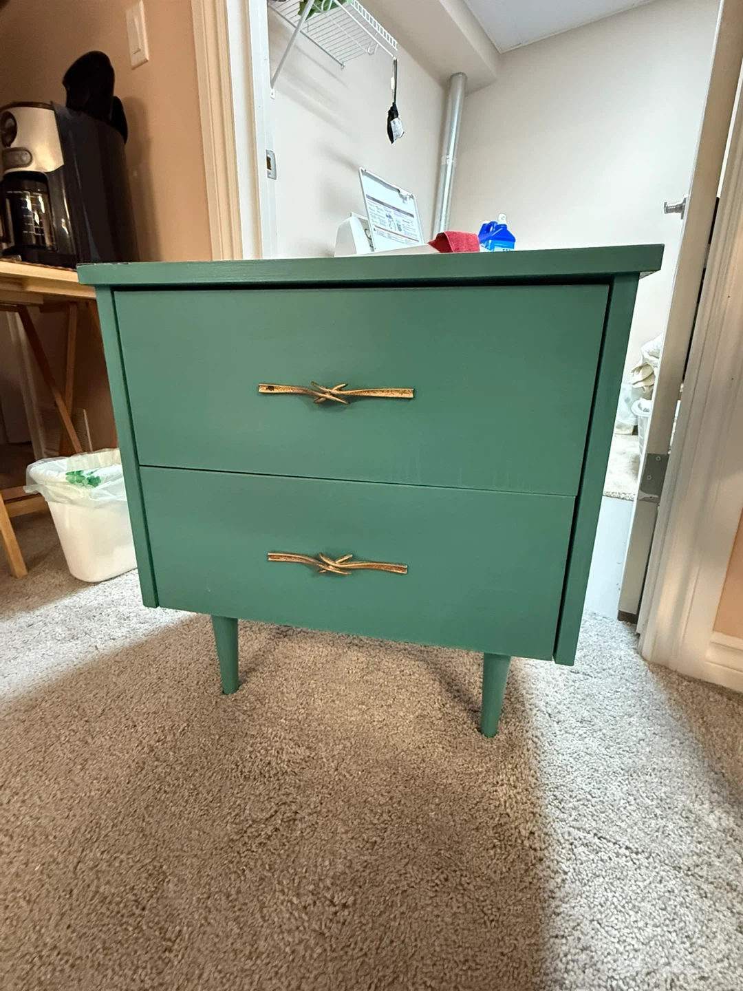 Green 2-Drawer Bedside Table - photo 3