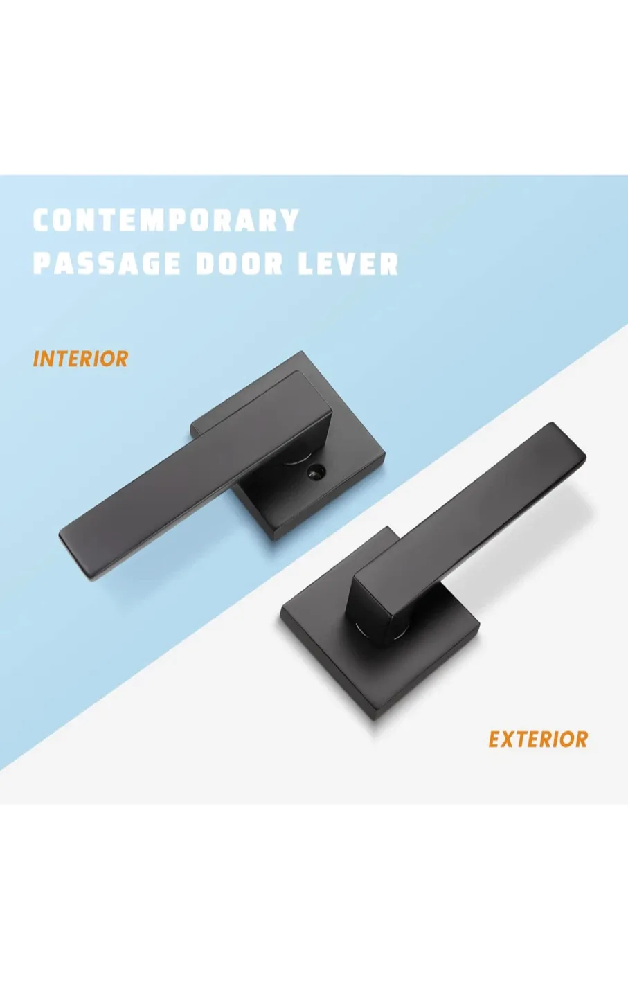 KNOBWELL  Pack Matte Black Door Handle Set thumbnail