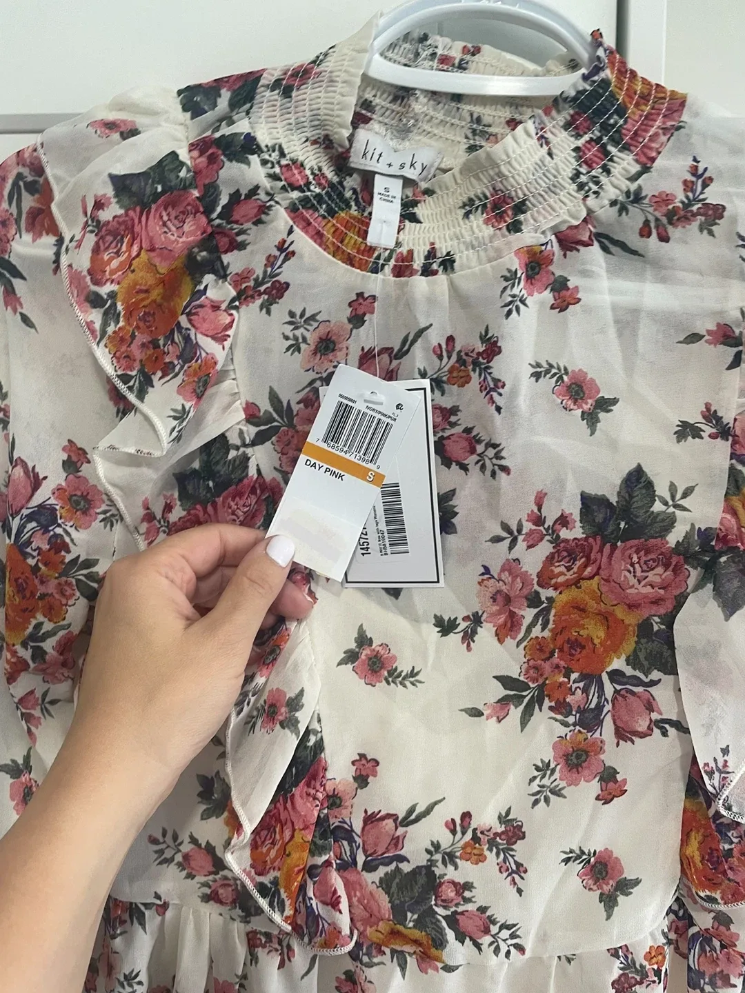 Kits & Sky Floral Ruffle Dress - Size Small image indicator(3)