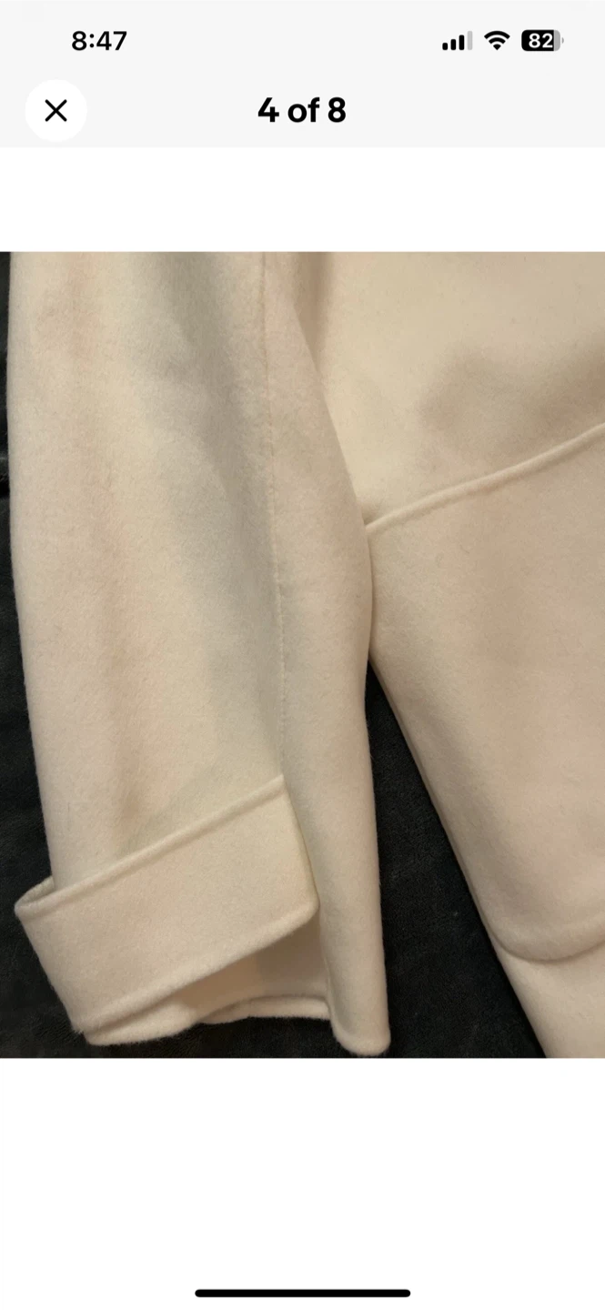 Theory Easy One Button Coat - Ivory, Size L - photo 4