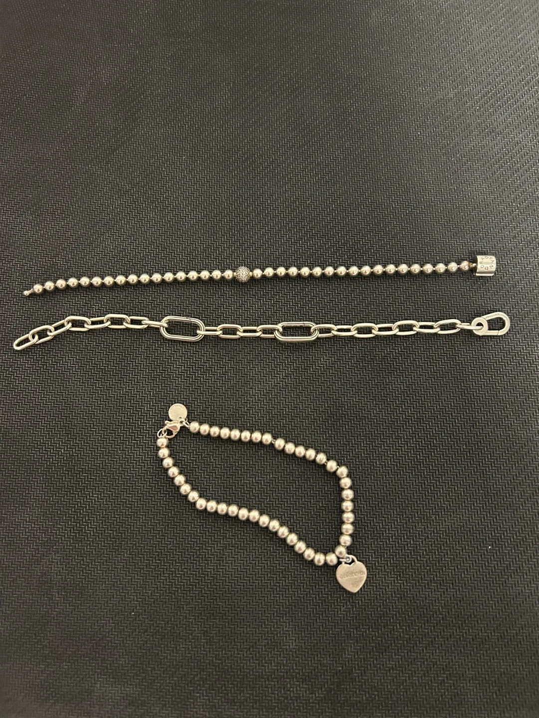 Tiffany & Co. Silver Bead & Chain Bracelets image indicator(5)