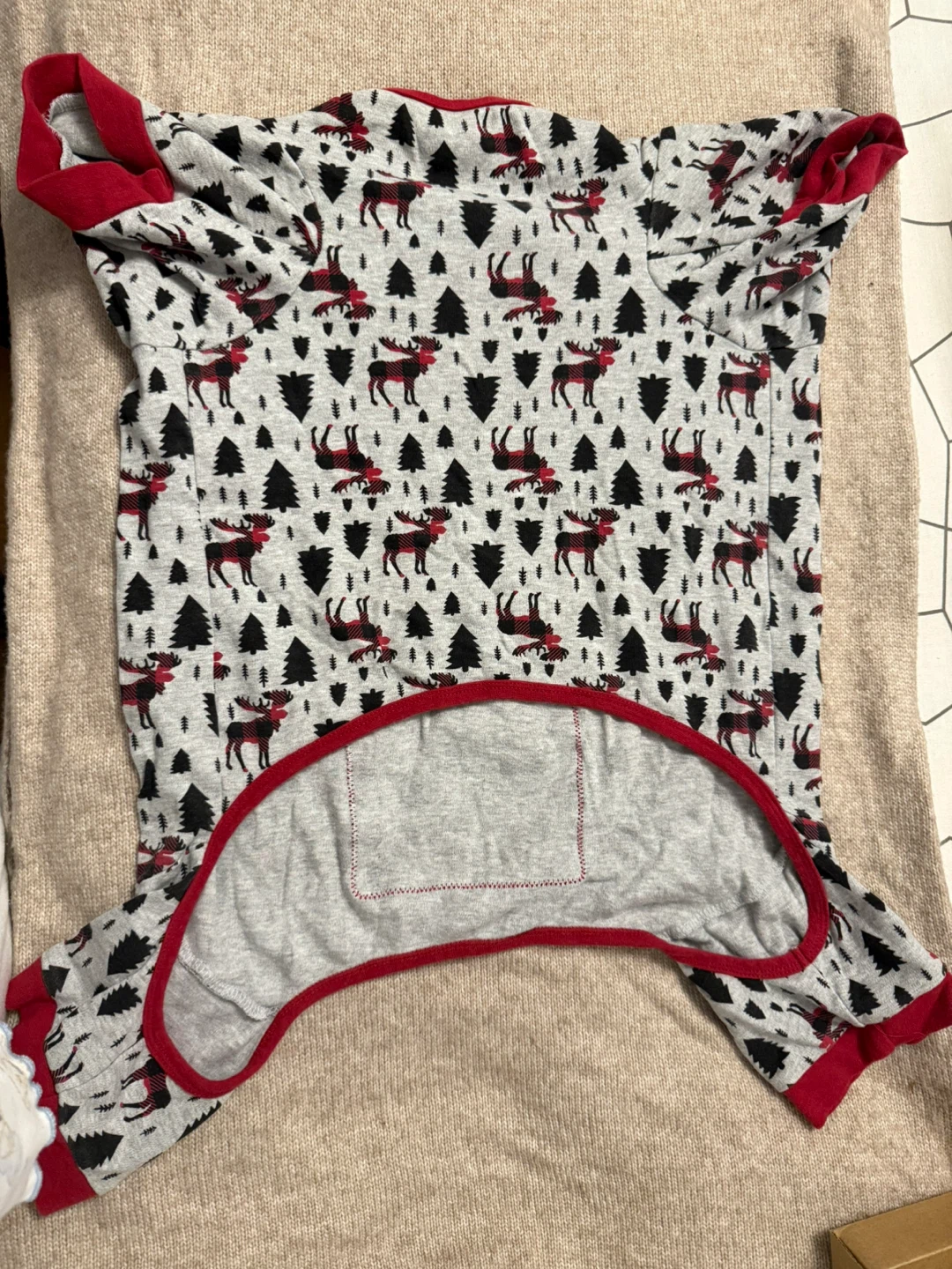 Moose & Tree Patterned Dog Onesie - photo 2