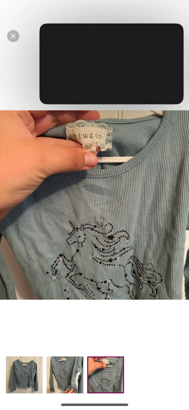 Between Girls' Long Sleeve Top Unicorn image indicator(3)