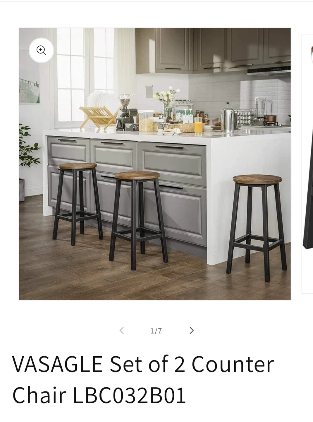 VASAGLE Bar Stool/Bar Knocker LBC032B01 image indicator(3)