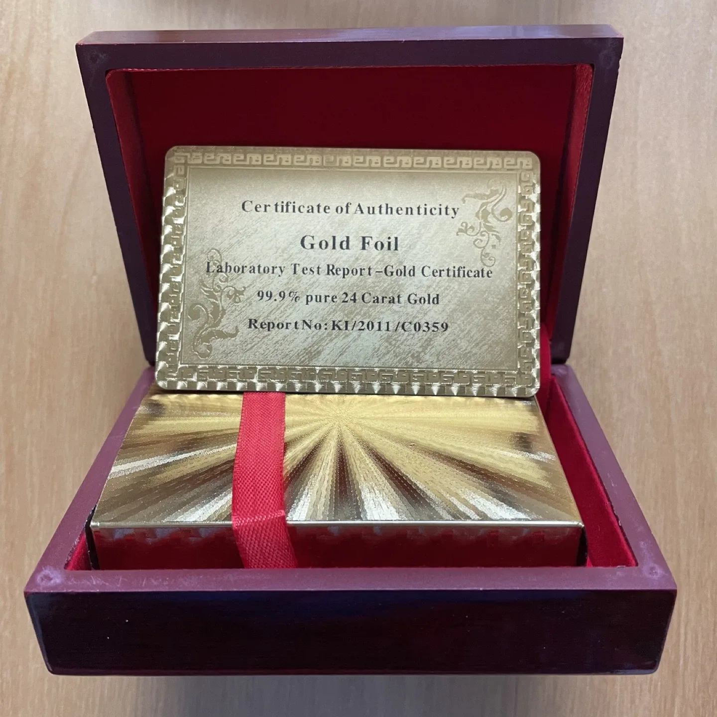 999.9 Gold Playing Cards - New in Box! 🥕 image indicator(3)