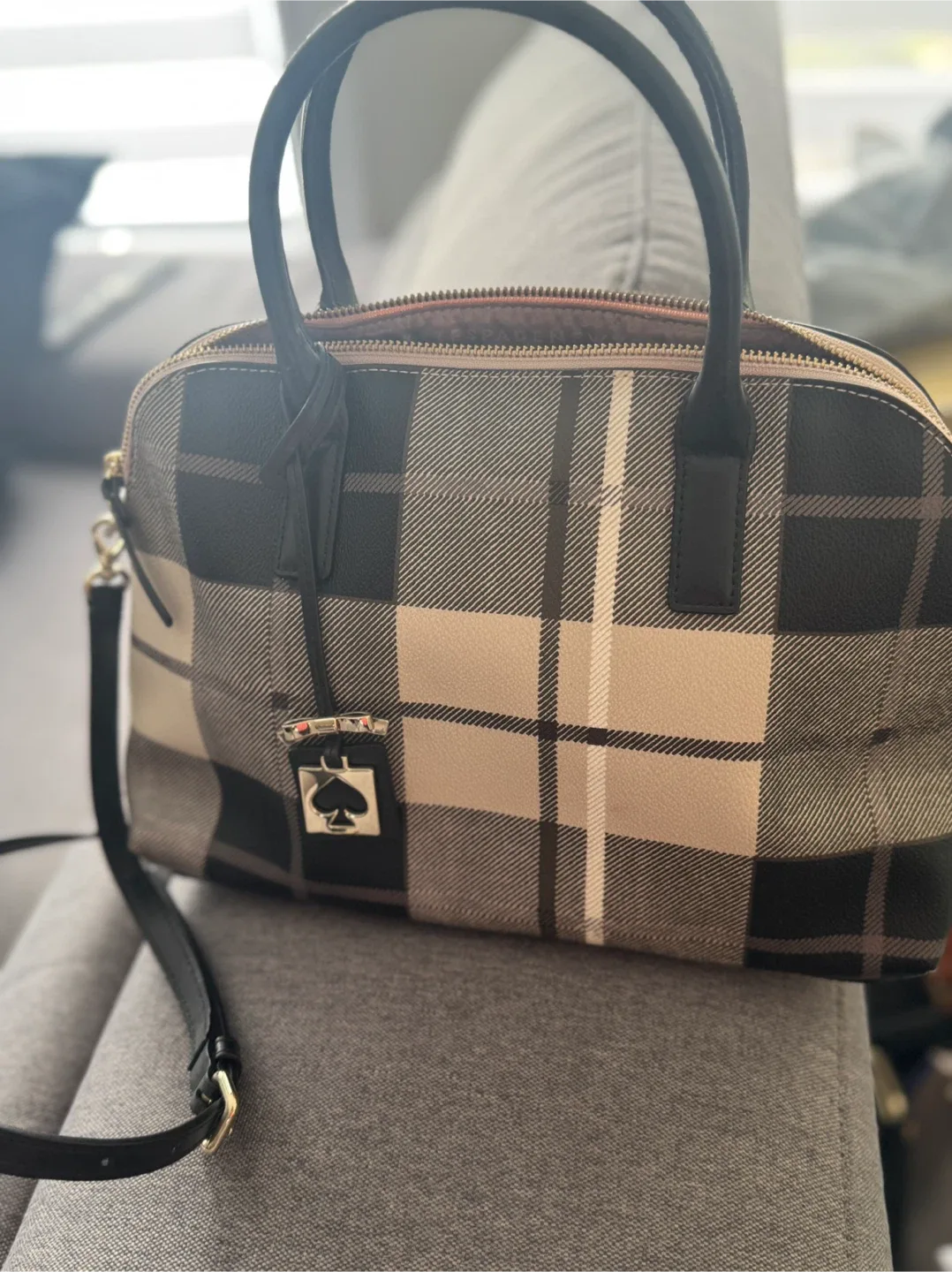 Kate Spade Plaid Dome Satchel image indicator(3)