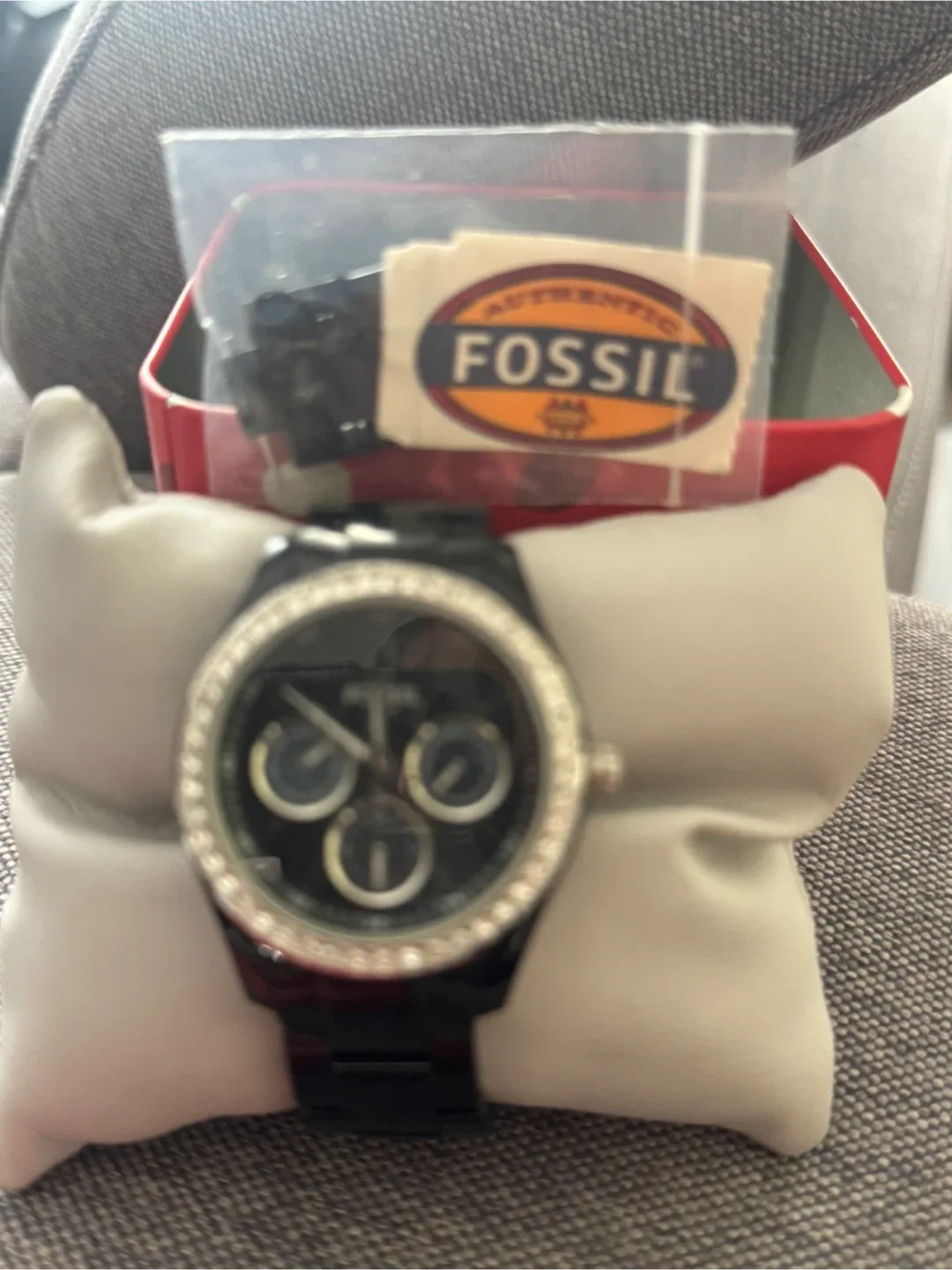 Fossil Black Watch with Rhinestone Bezel image indicator(2)