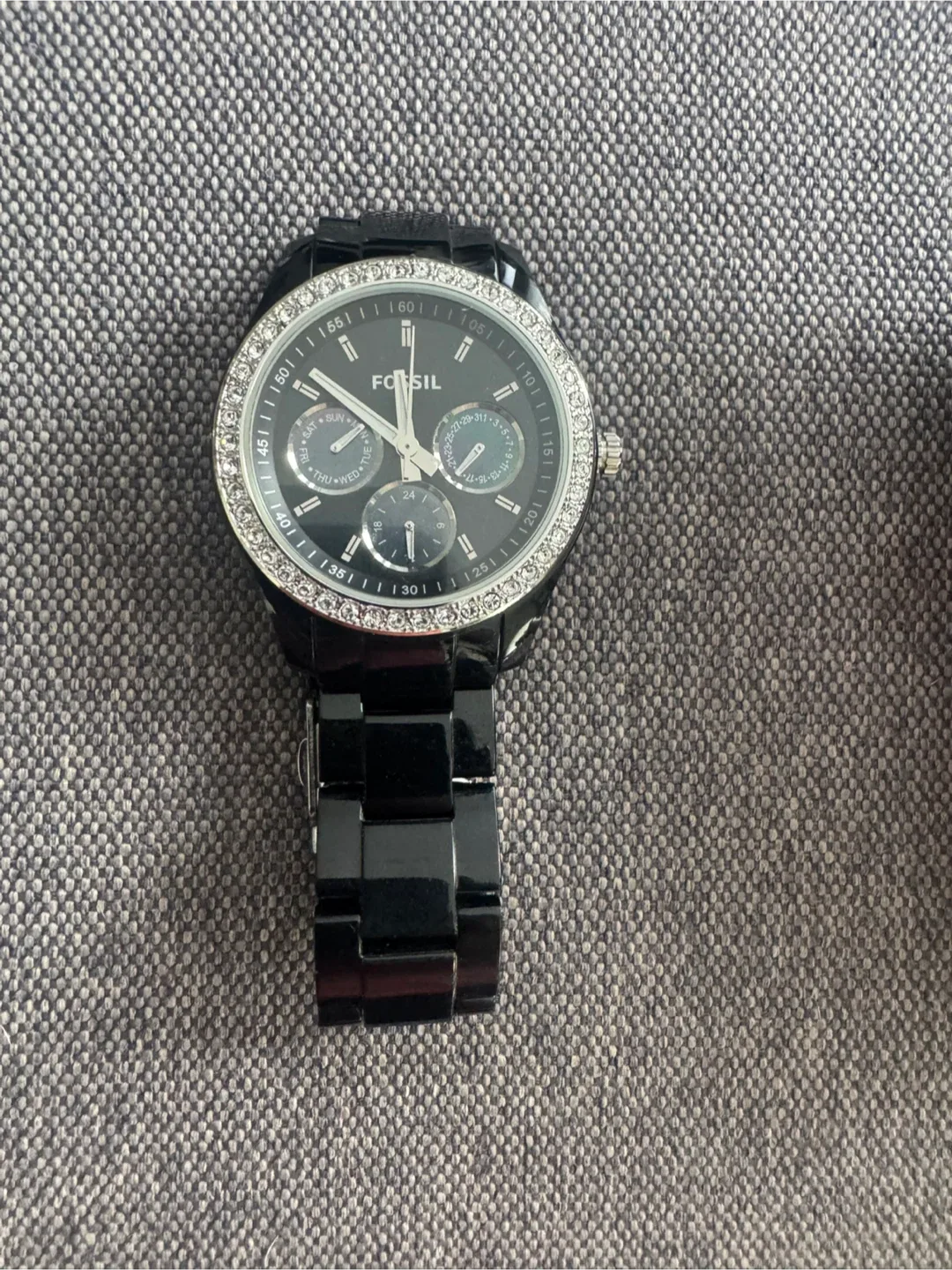 Fossil Black Watch with Rhinestone Bezel image indicator(3)
